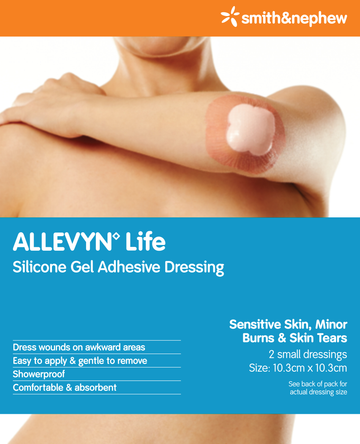 ALLEVYN LIFE Foam Dressing 10.3cm x 10.3cm 2/CS Pk