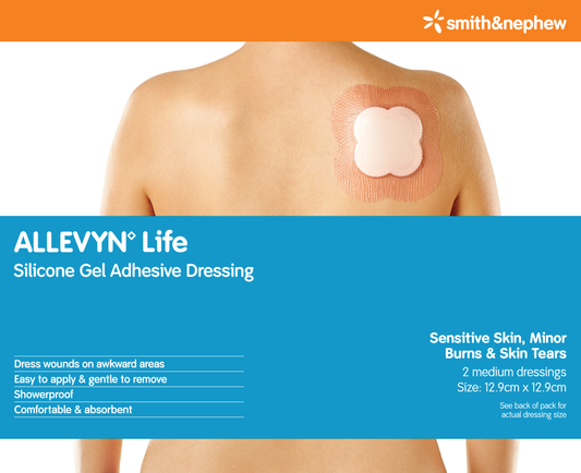 ALLEVYN Life Foam Dressing 9cm x 12.9cm 2 Dressings