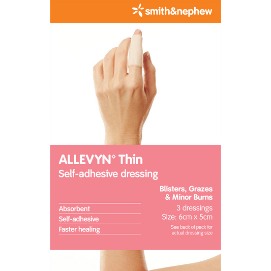 ALLEVYN Thin Self-Adhessive Dressing 6cmx5cm 3 Dressings