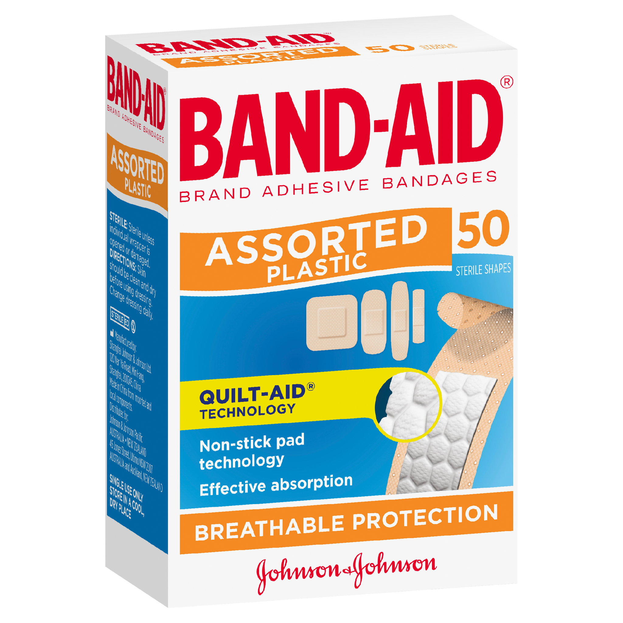 Band-Aid Assorted Plastic Shapes 50