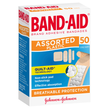 Band-Aid Assorted Plastic Shapes 50