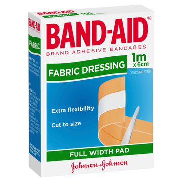 Band-Aid Fabric Dressing Full Width Pad 6cm X 1m