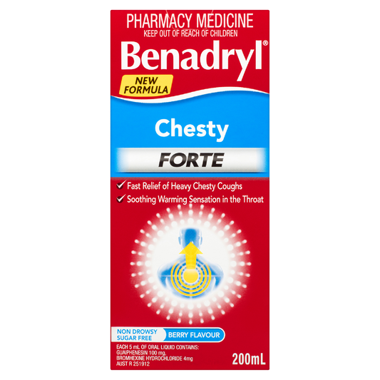 Benadryl Chesty Forte Cough Liquid Berry Flavour 200mL