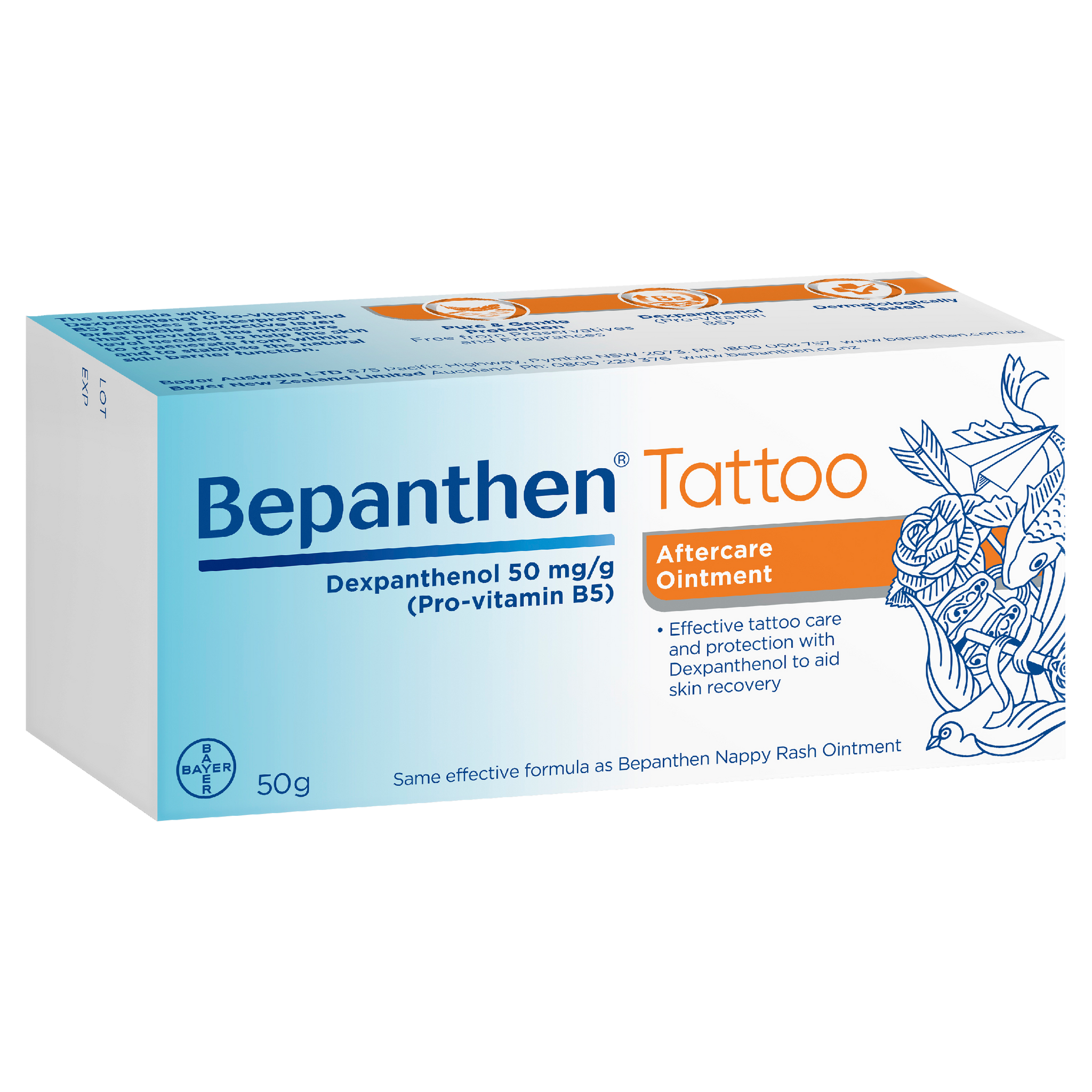 Bepanthen Tattoo Aftercare and Protection Ointment 50g