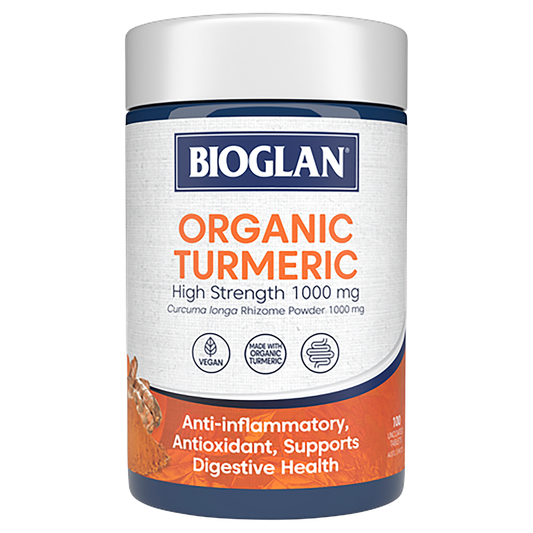 Bioglan Organic Turmeric High Strength 1000mg 100 Tablets