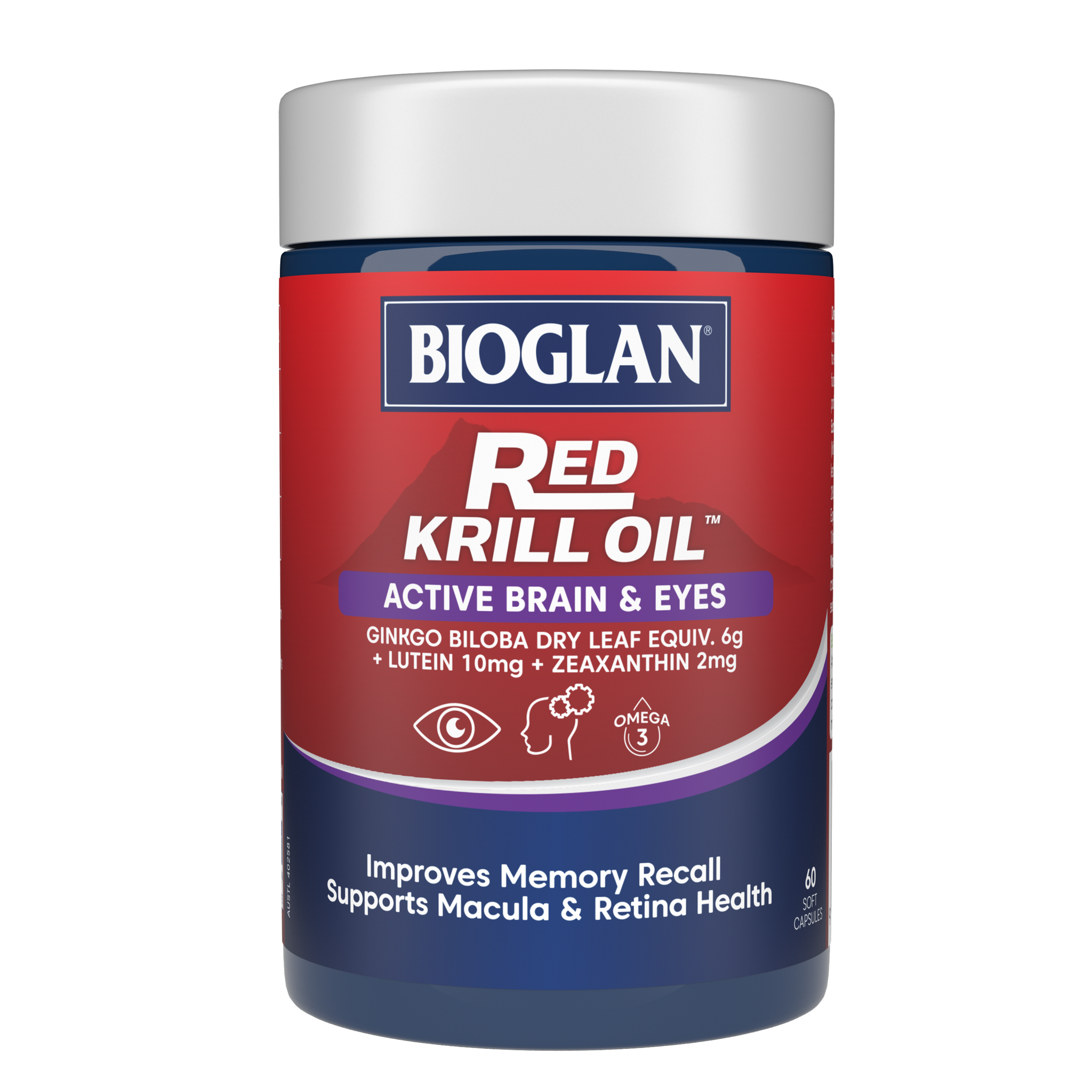Bioglan Red Krill Oil Active Brain & Eyes 60 Capsules