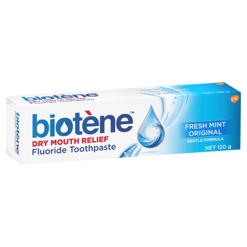 Biotene Dry Mouth Relief Fluoride Toothpaste Fresh Mint Original 120g