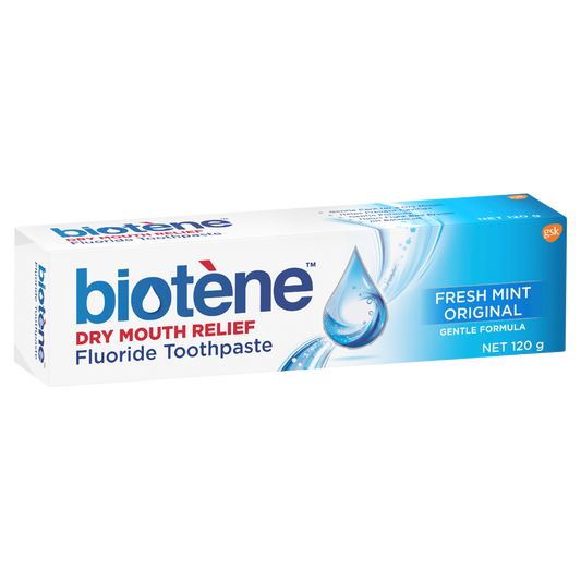 Biotene Dry Mouth Relief Fluoride Toothpaste Fresh Mint Original 120g