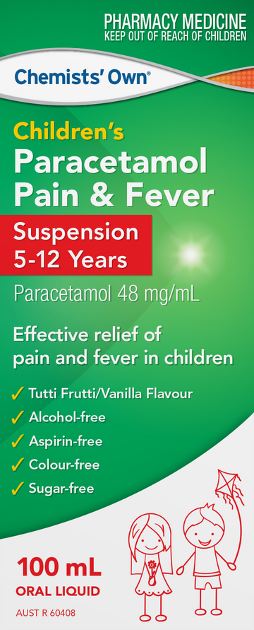Chemists' Own Children's Paracetamol 5-12 Yrs Susp 100ml