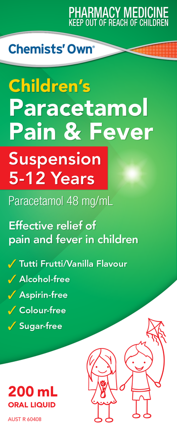 Chemists' Own Children's Paracetamol 5-12 Yrs Susp 200ml