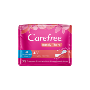 Carefree Barely There Unscented Liners 42 Pack
