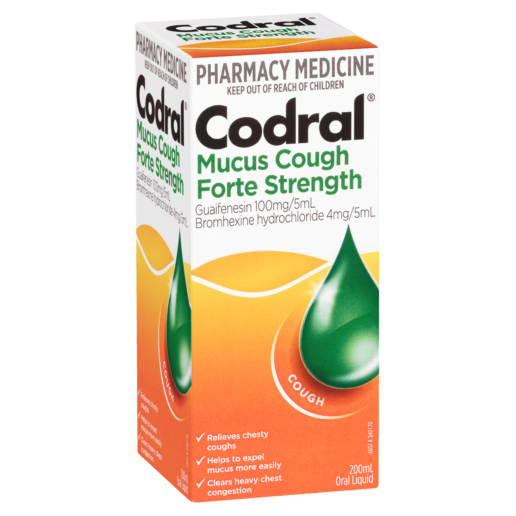 Codral Mucus Cough Forte Strength Liquid Berry Flavour 200mL