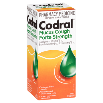 Codral Mucus Cough Forte Strength Liquid Berry Flavour 200mL