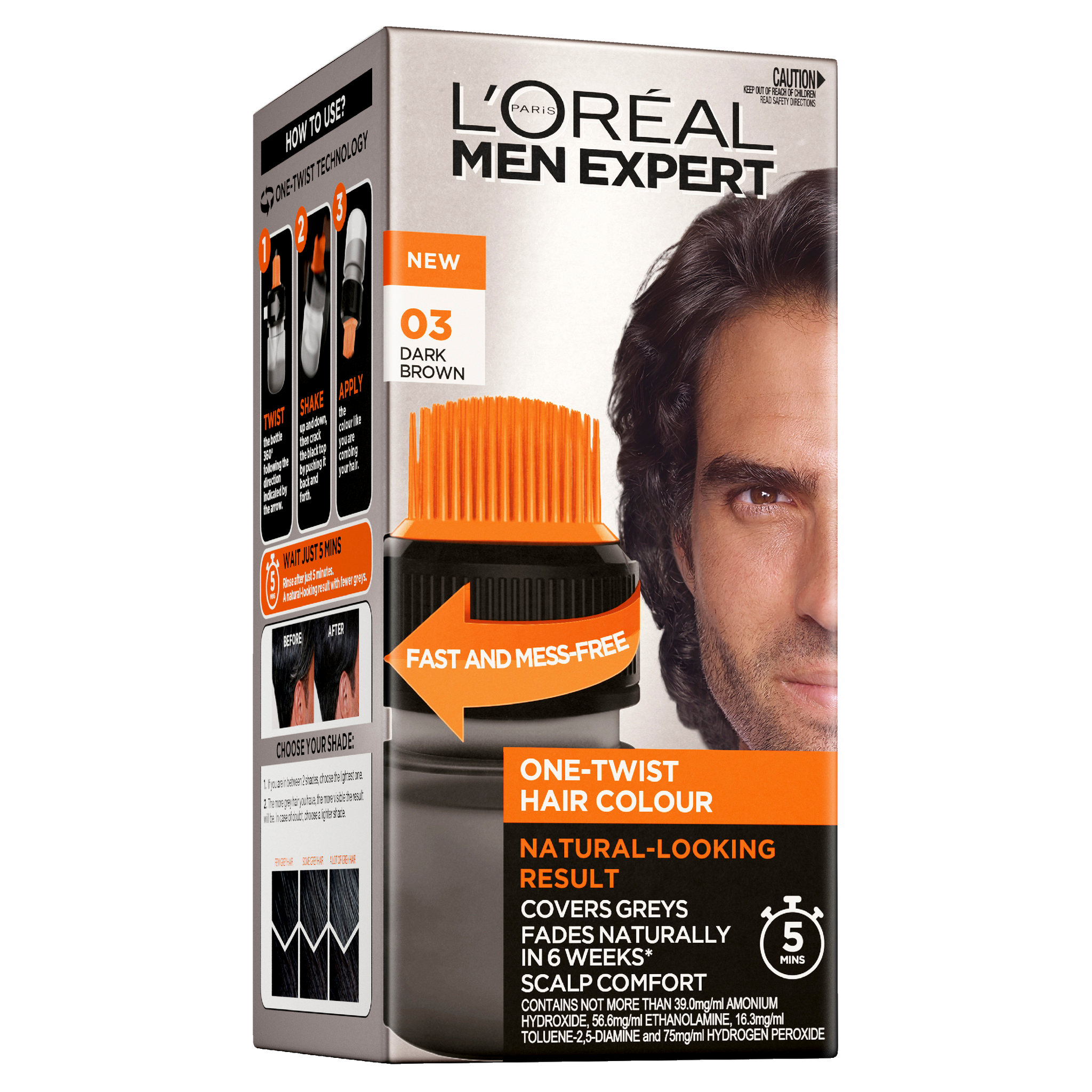 L'Oreal Paris Men Expert One-Twist Hair Colour Dark Brown