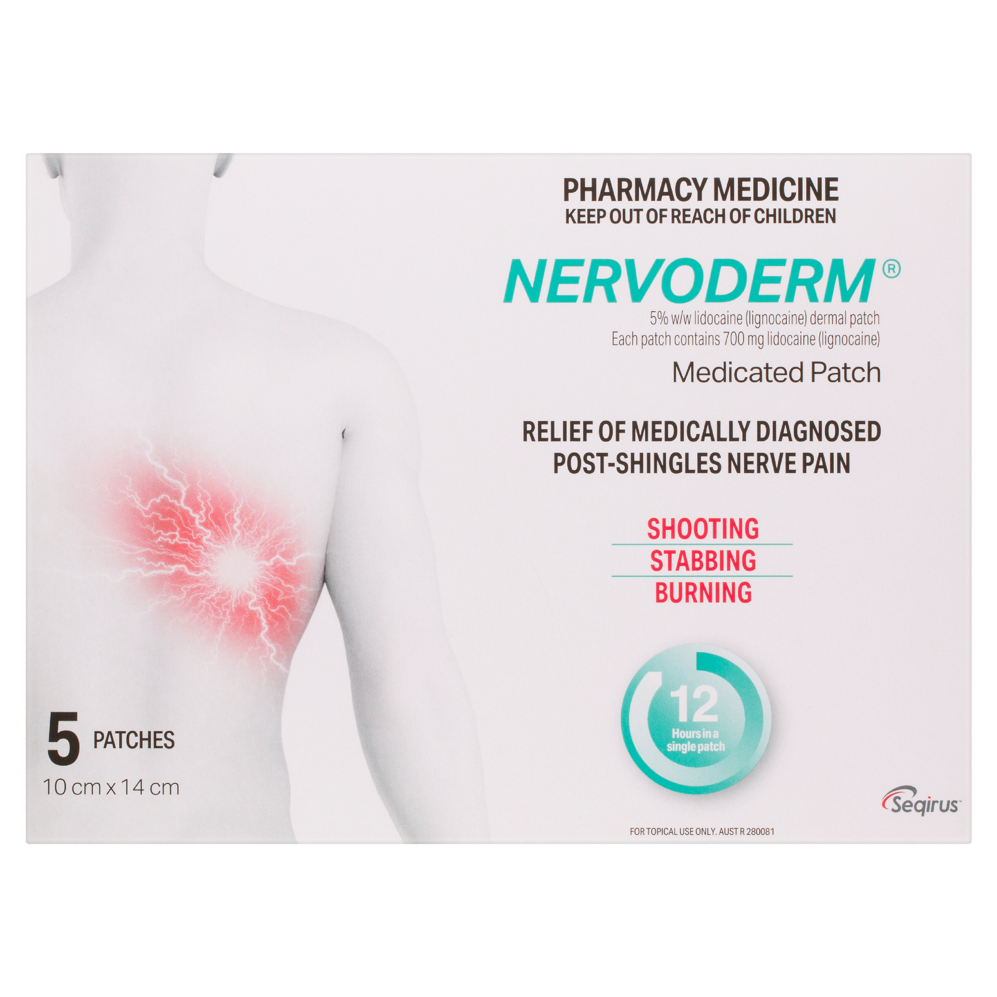 Nervoderm Medicated Patch 5 Pack