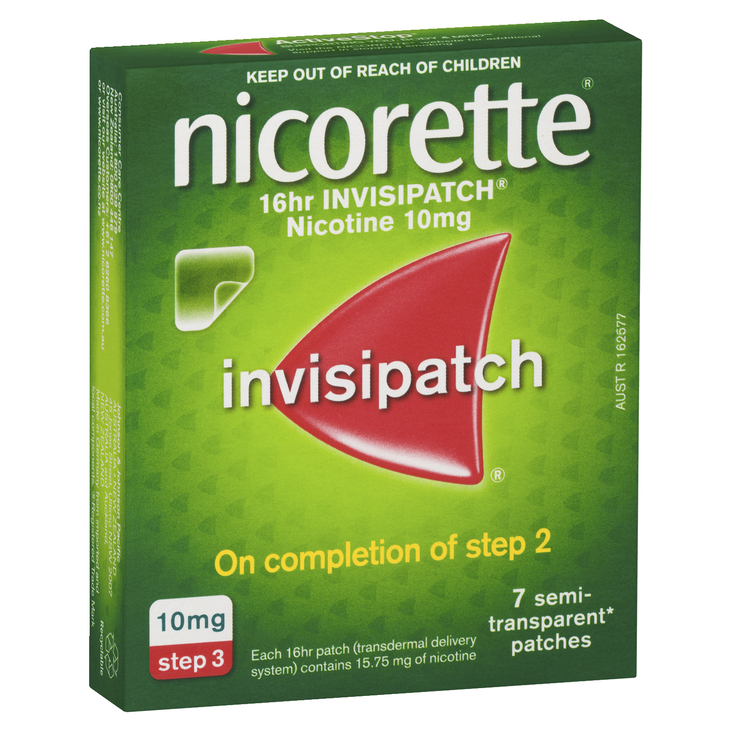 Nicorette Quit Smoking Nicotine 16 Hour Invisipatch Step 3 7 Pack