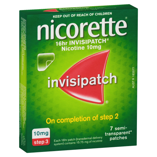 Nicorette Quit Smoking Nicotine 16 Hour Invisipatch Step 3 7 Pack