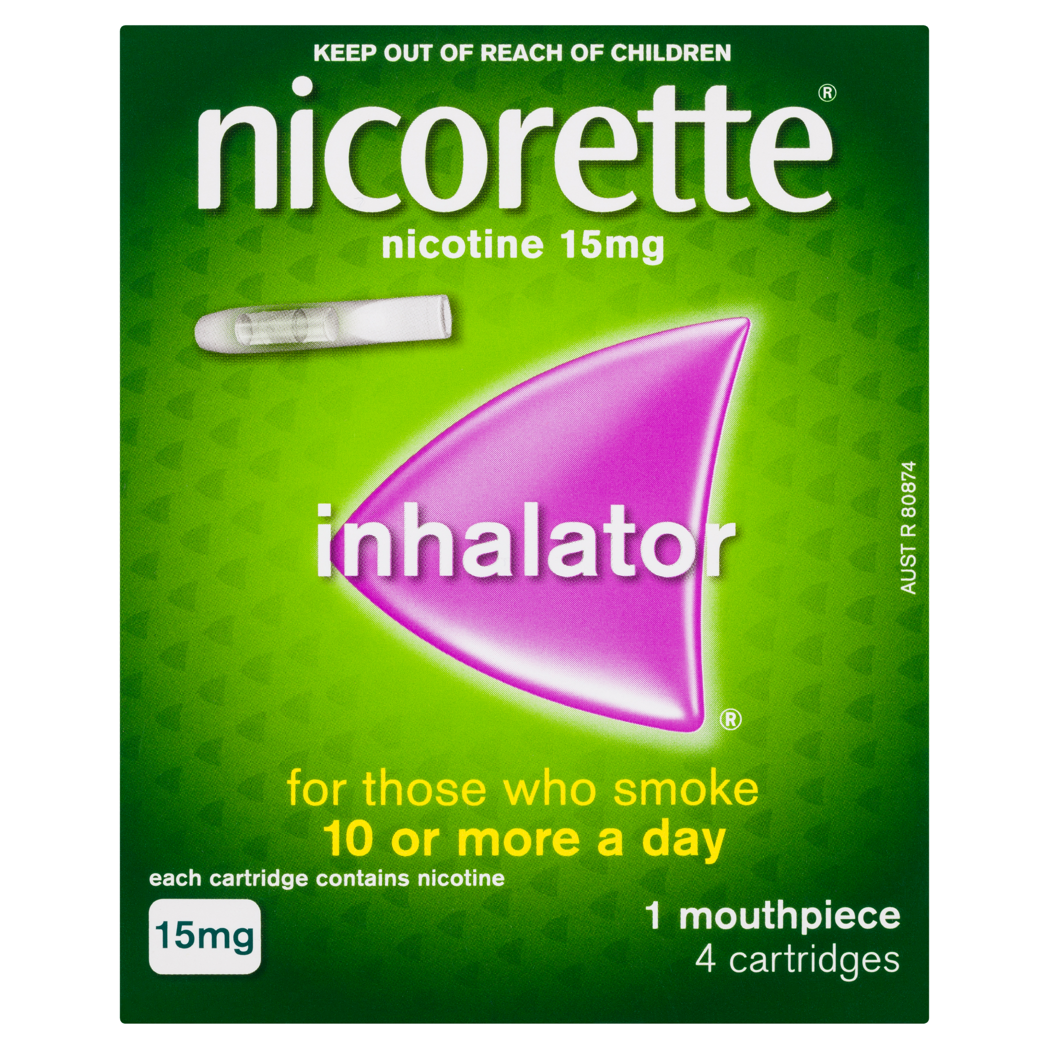 Nicorette Quit Smoking Nicotine Inhalator 4 Cartridges