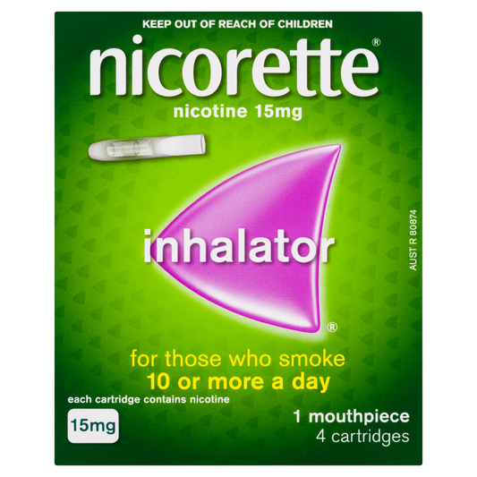 Nicorette Quit Smoking Nicotine Inhalator 4 Cartridges