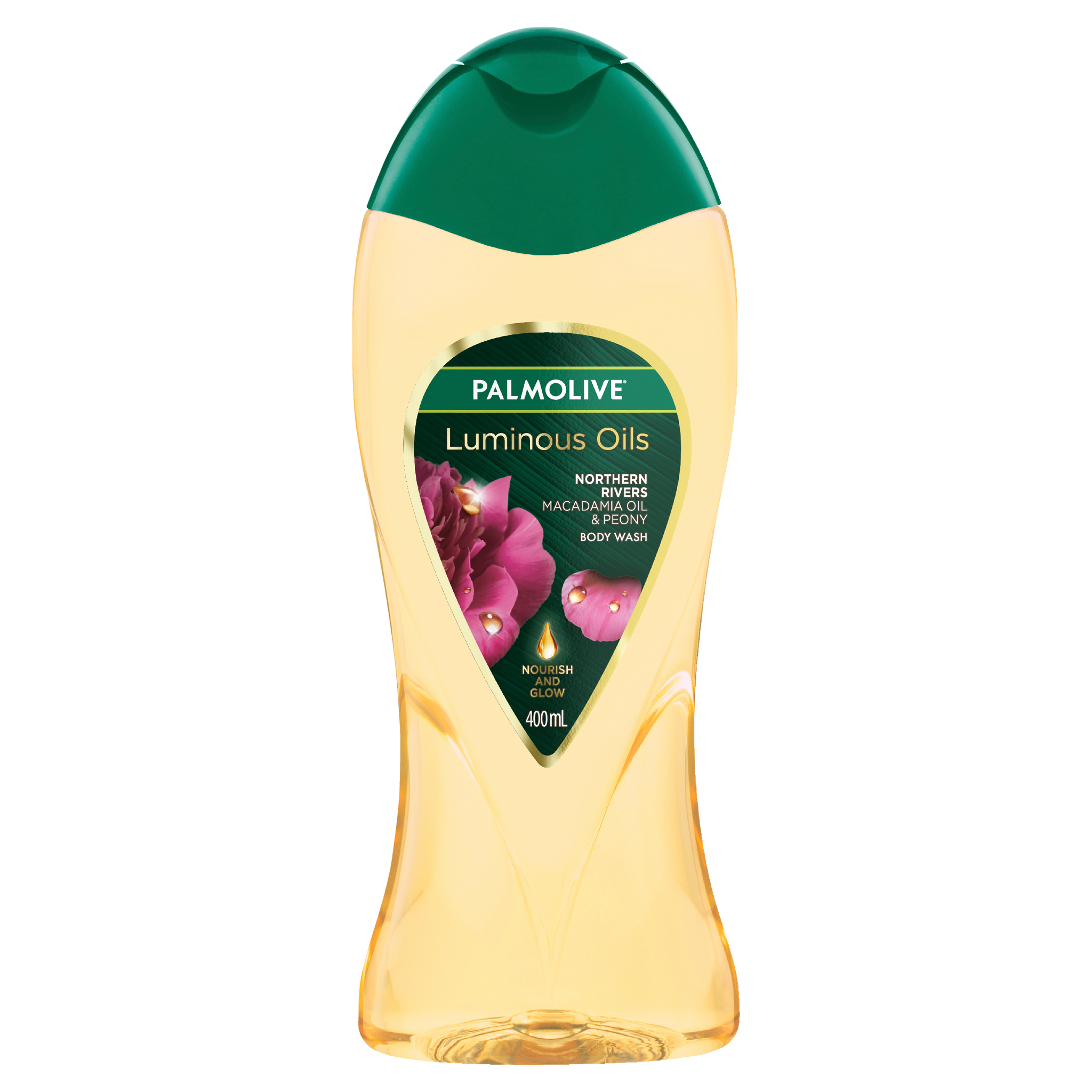Palmolive Luminous Oils Body Wash 400mL, Northern Rivers Macadamia Oil & Peony, Nourish and Glow