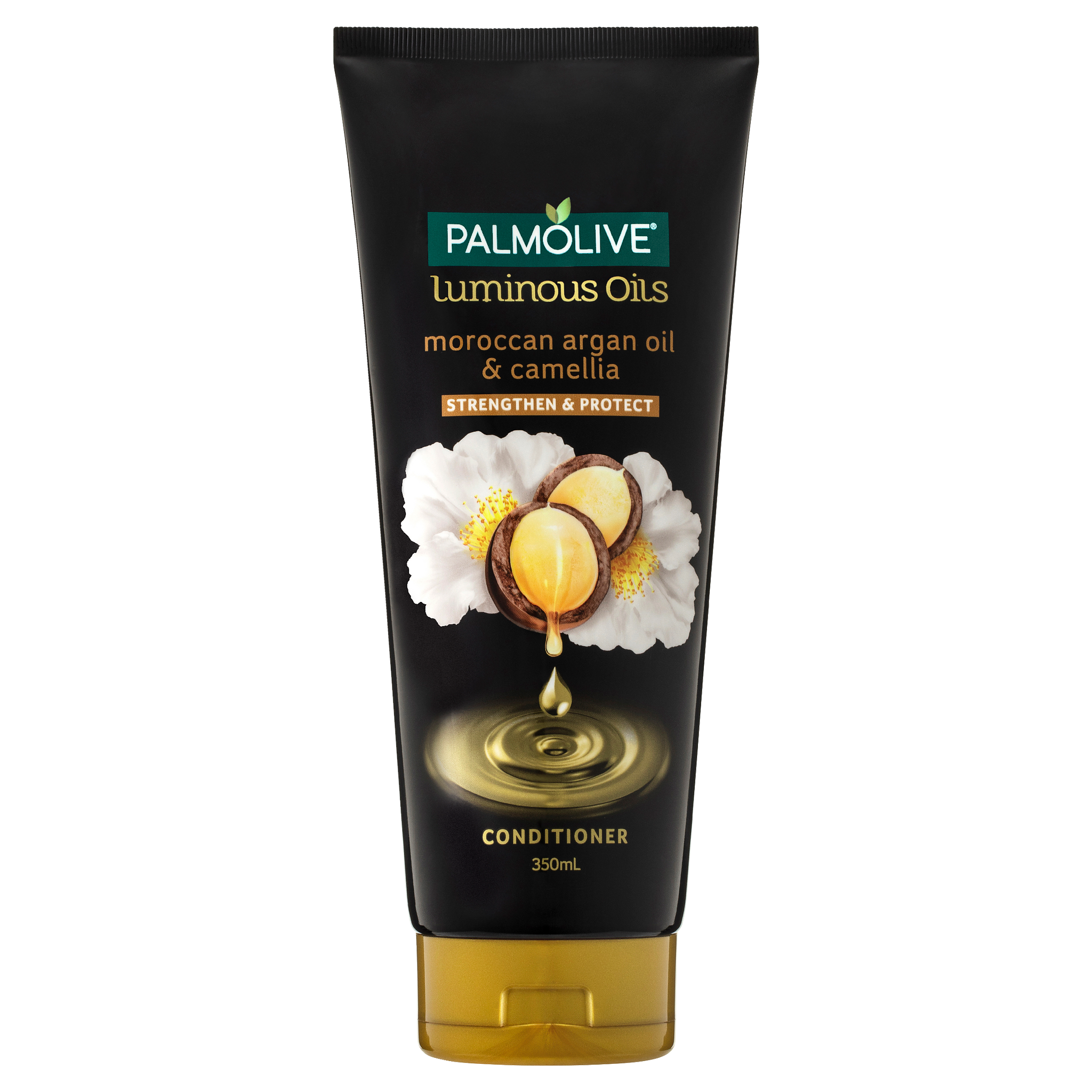 Palmolive Luminous Oils Hair Conditioner, 350mL, Moroccan Argan Oil and Camellia, Strengthen and Protect
