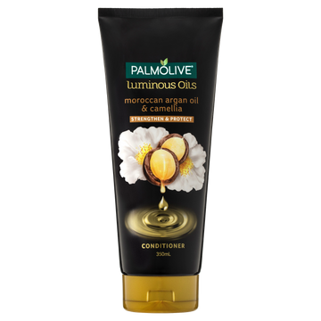 Palmolive Luminous Oils Hair Conditioner, 350mL, Moroccan Argan Oil and Camellia, Strengthen and Protect