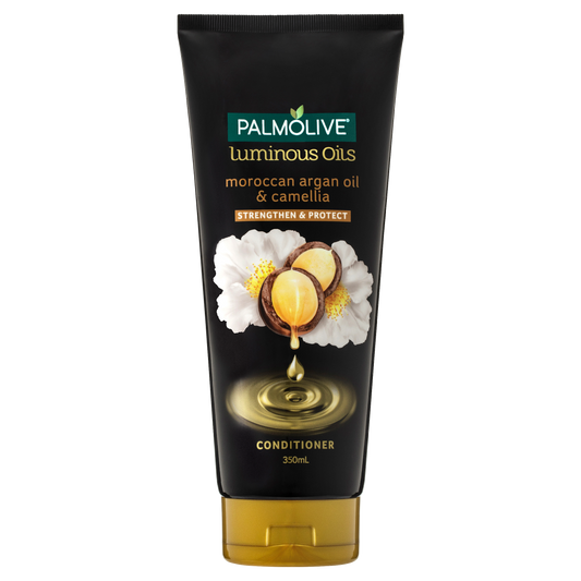 Palmolive Luminous Oils Hair Conditioner, 350mL, Moroccan Argan Oil and Camellia, Strengthen and Protect