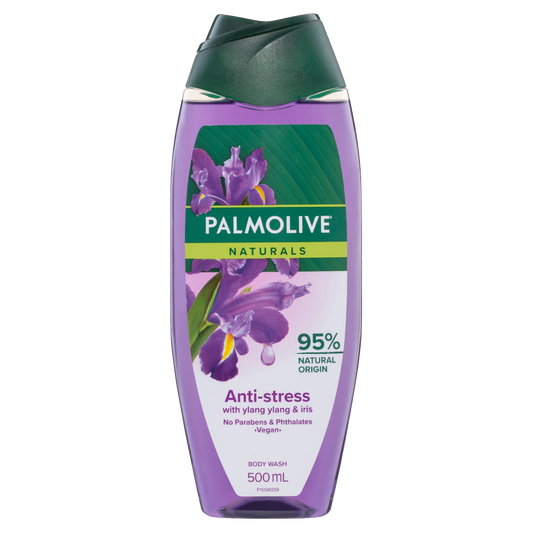 Palmolive Naturals Body Wash, 500mL, Anti-Stress with Ylang Ylang & Iris