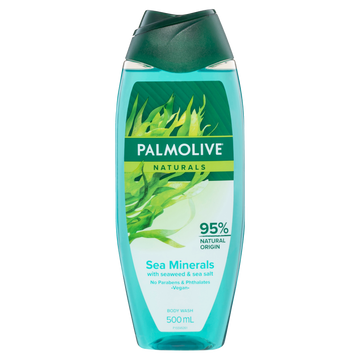 Palmolive Naturals Body Wash, 500mL, Sea Minerals with Seaweed and Sea Salt