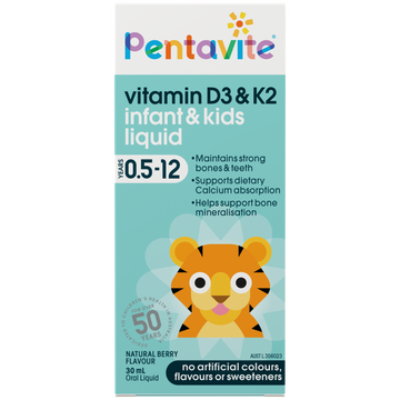 Pentavite Vitamin D3 & K2 Infant & Kids Liquid 30mL
