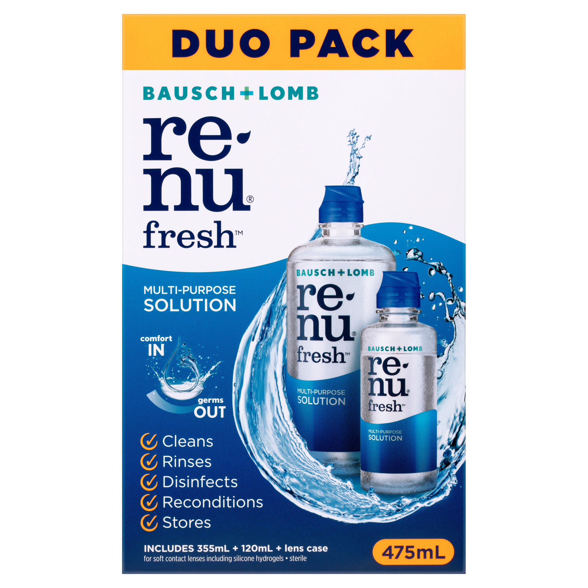 Bausch & Lomb Renu Fresh Multi-Purpose Duo Pack 355ml + 120ml