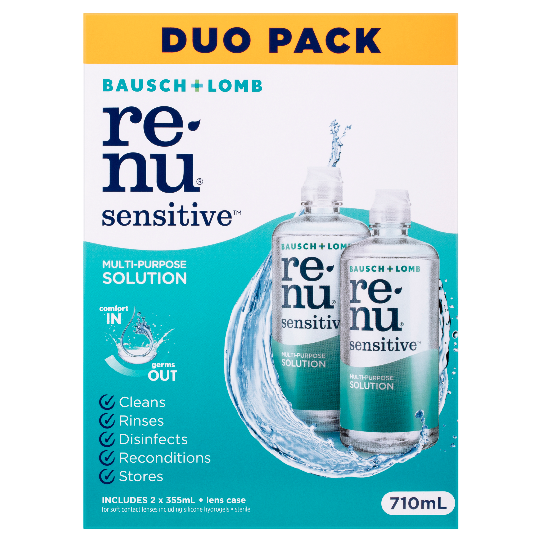 Bausch & Lomb Renu Sensitive Multi-Purpose Solution 2 x 355ml