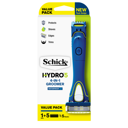 Schick Hydro 5 4-in1 Groomer Razor + 5 Refills