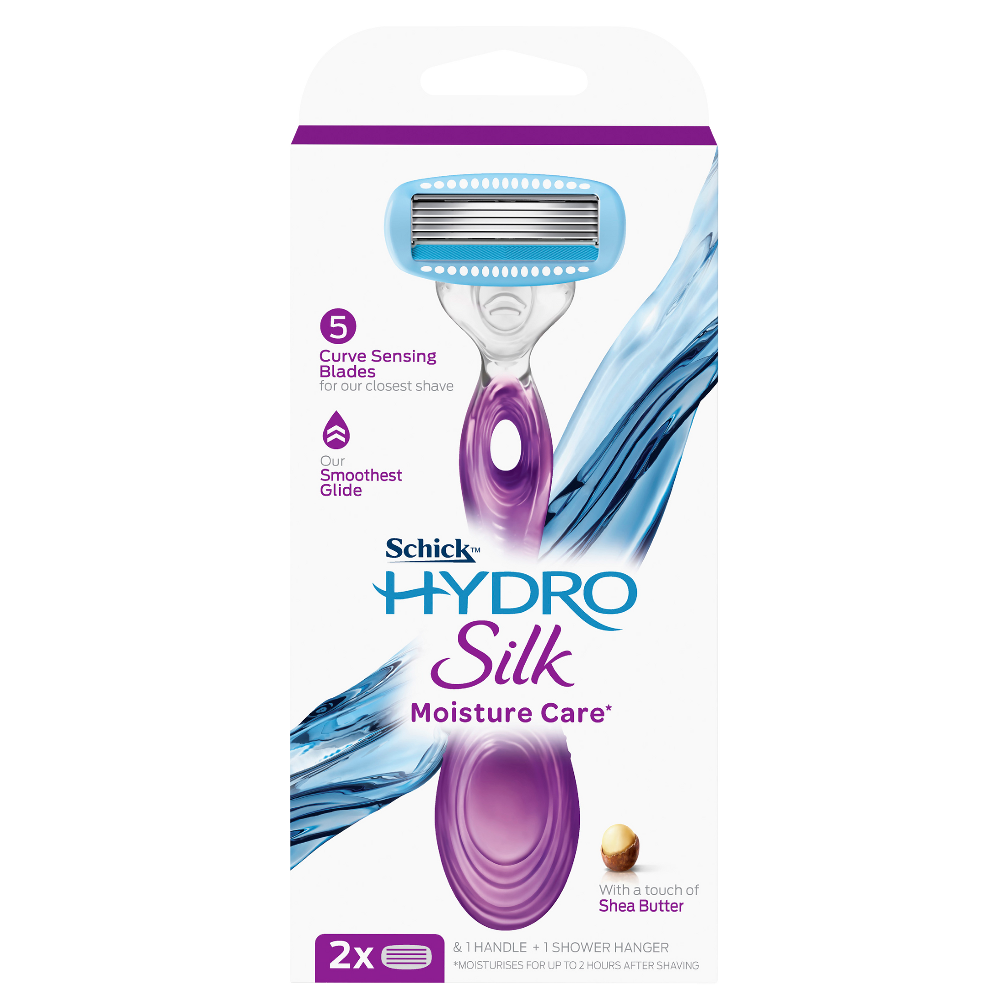 Schick Hydro Silk Moisture Care* Razor Kit +2