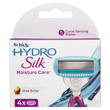 Schick Hydro Silk Razor Refills Moisture Care* 4pk