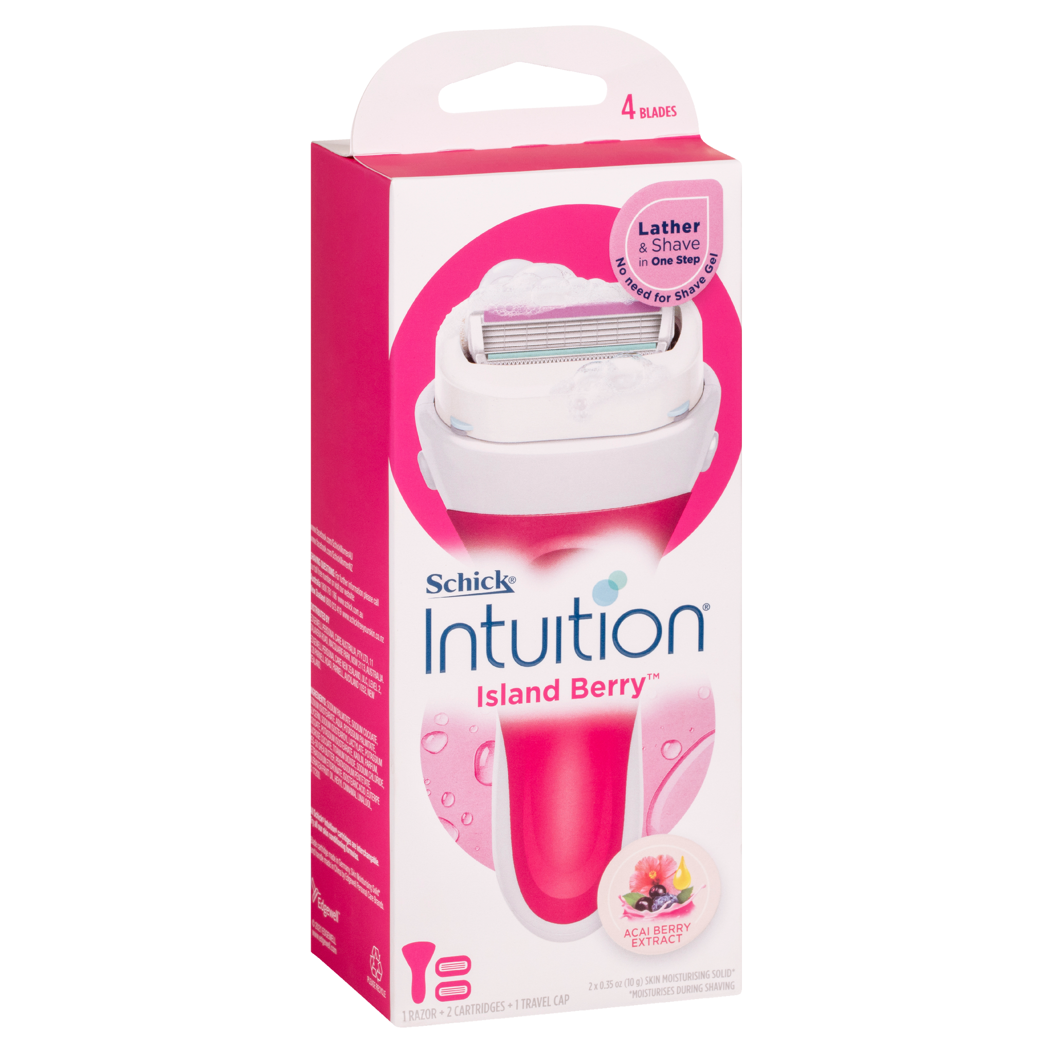 Schick Intuition Island Berry Razor Kit 2pk