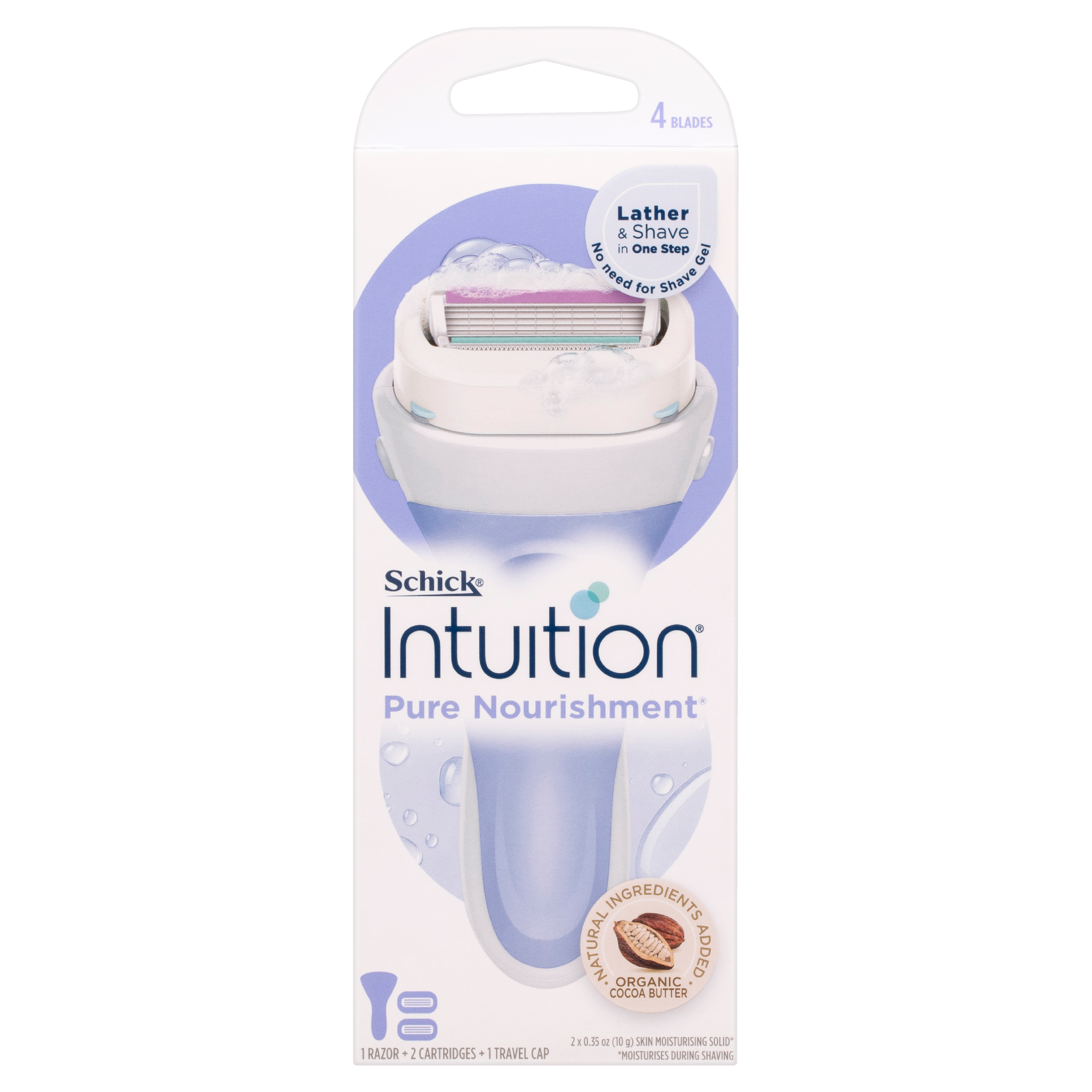 Schick Intuition Pure Nourishment Razor Kit 2pk