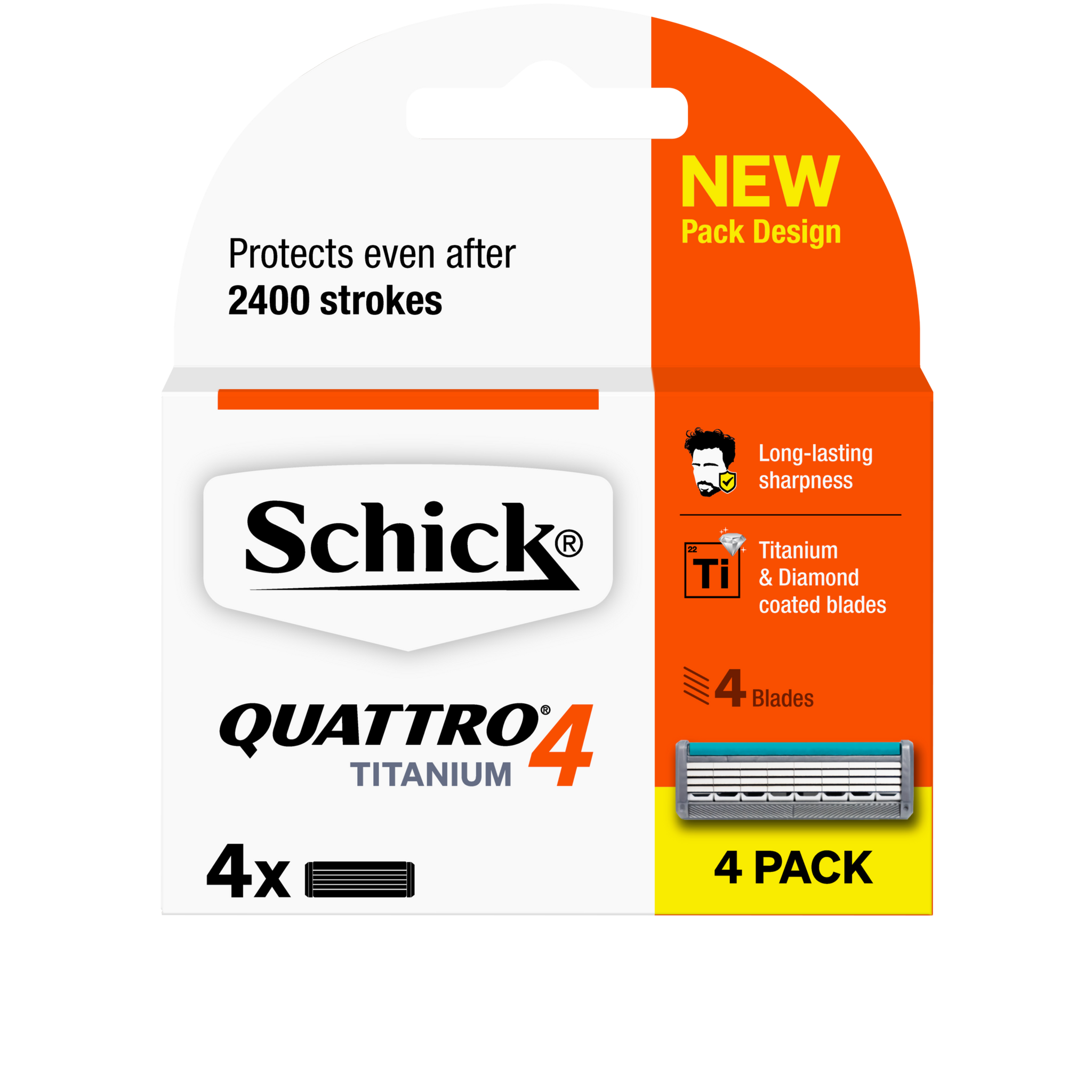 Schick Quattro Titanium 4 Blades Refill 4 pack