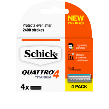 Schick Quattro Titanium 4 Blades Refill 4 pack