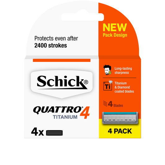 Schick Quattro Titanium 4 Blades Refill 4 pack