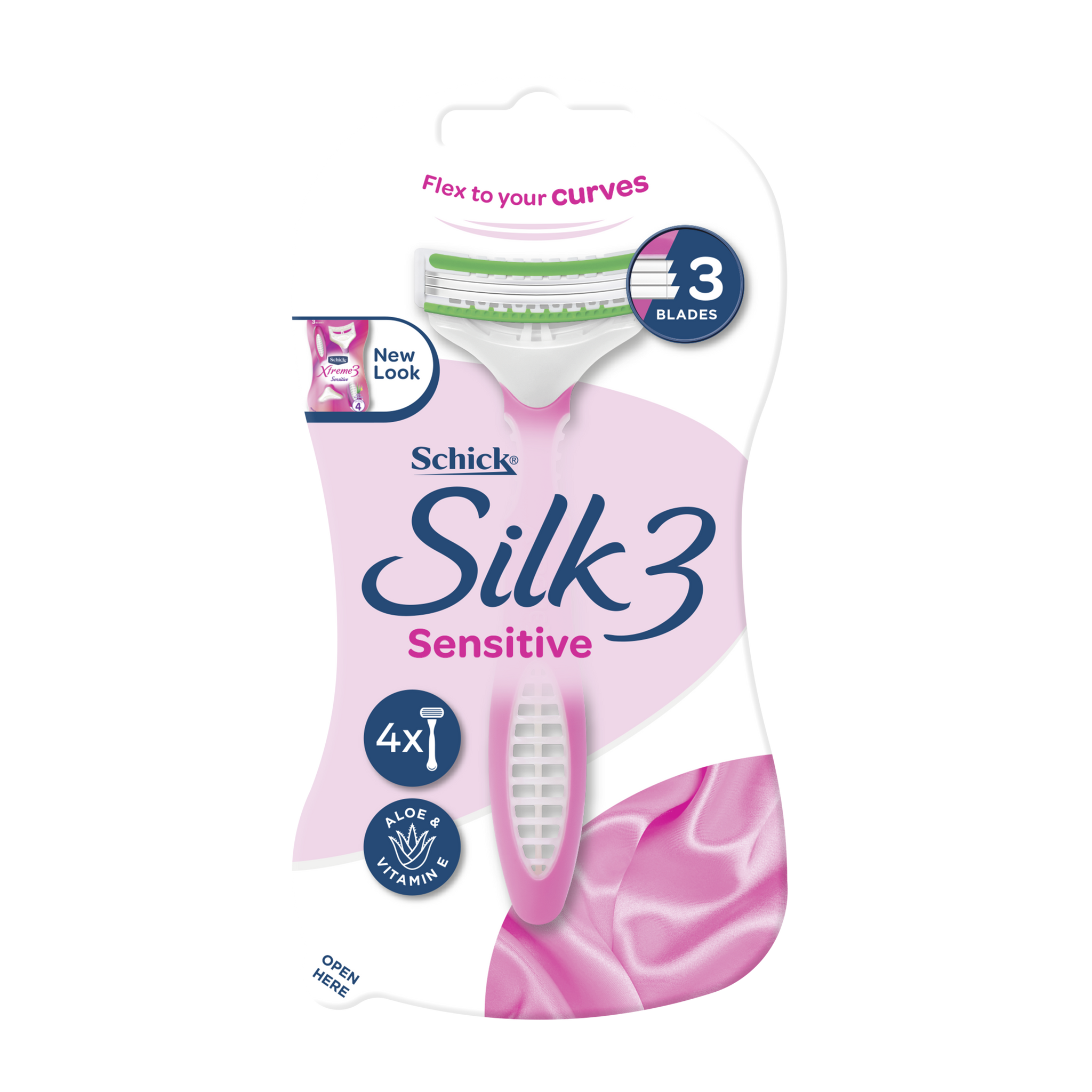 Schick Silk 3 Sensitive Disposable Razors 4 Pack