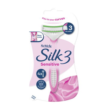 Schick Silk 3 Sensitive Disposable Razors 4 Pack