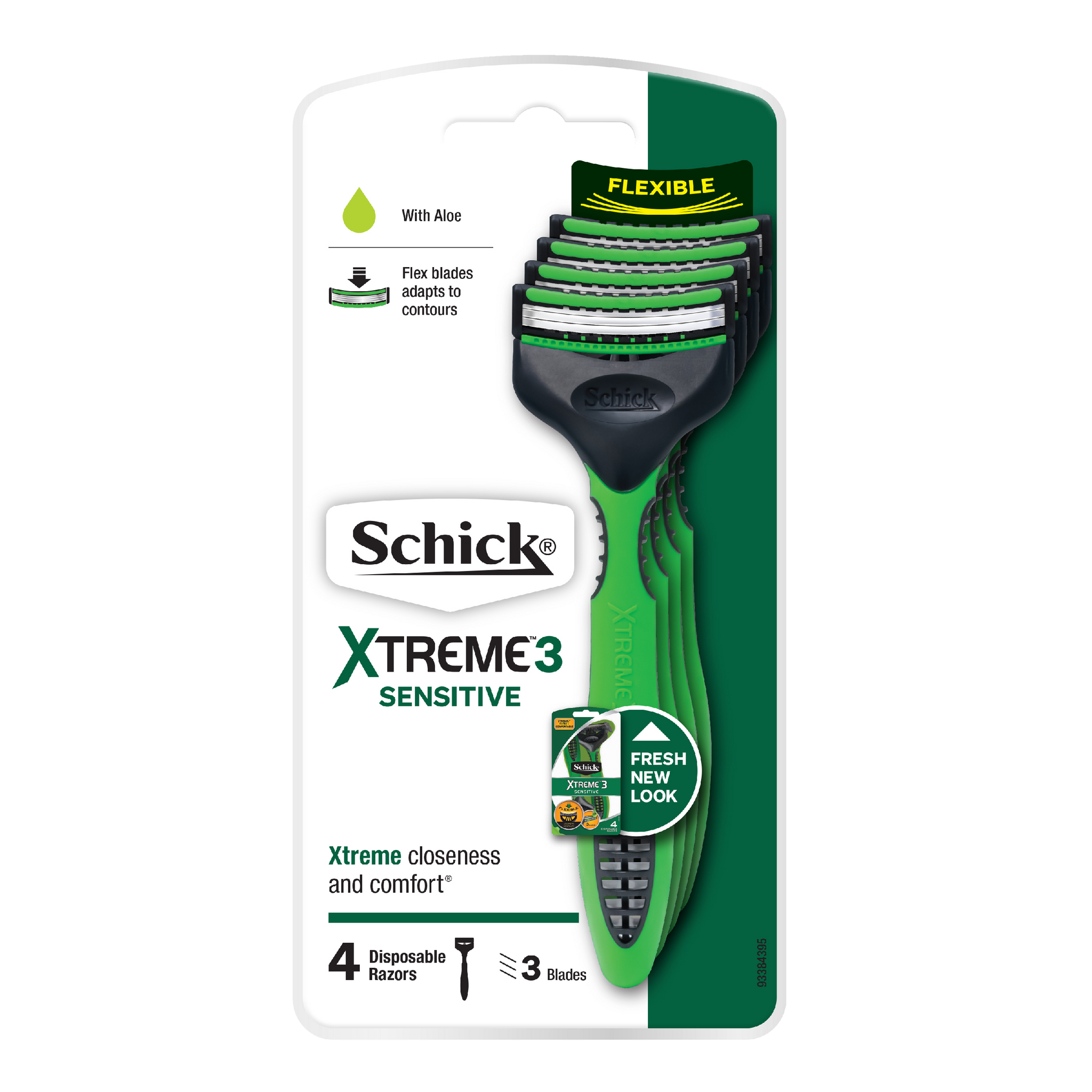 Schick Xtreme 3 Sensitive Disposable Razor 4 pack