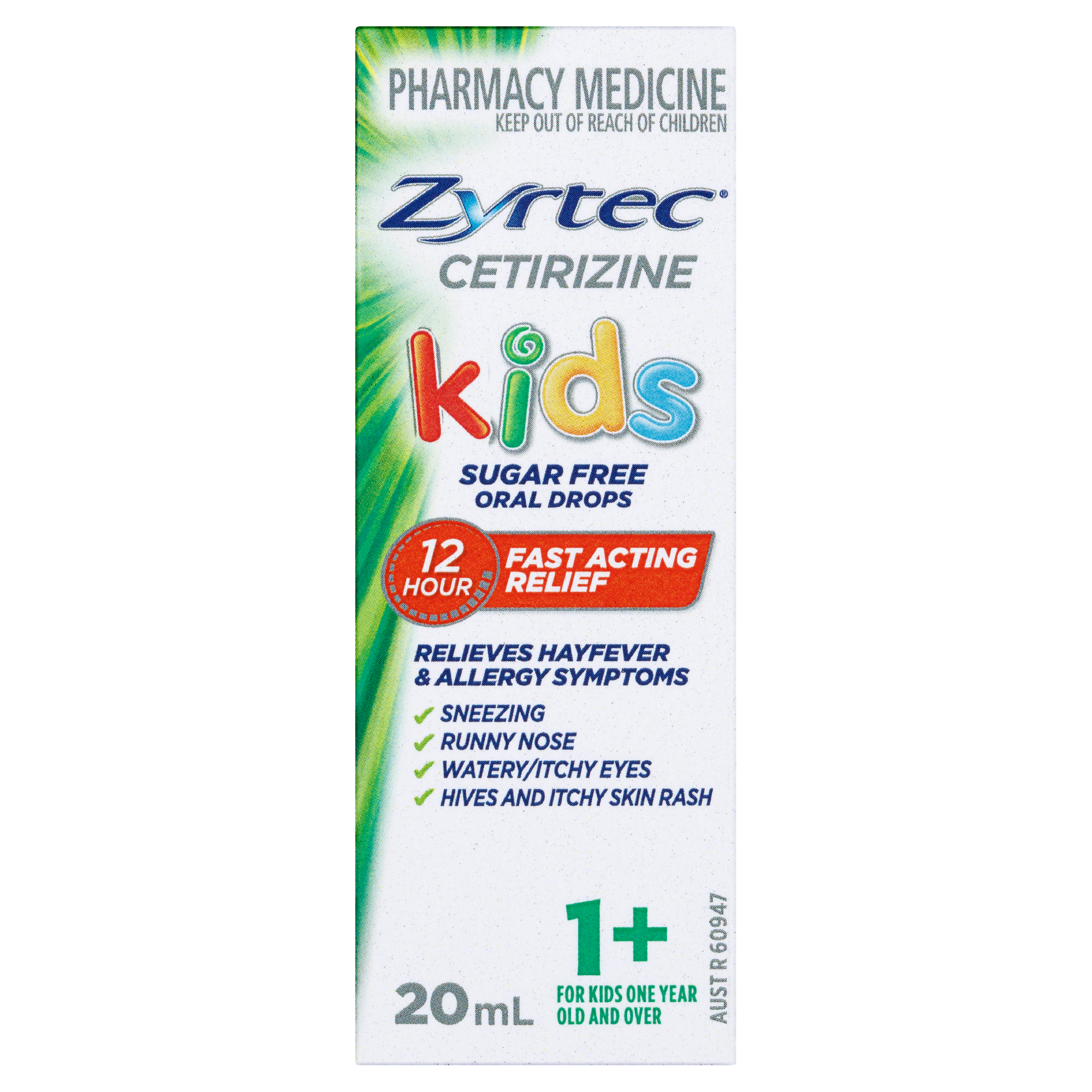 Zyrtec Kids Allergy & Hayfever Relief Antihistamine Oral Drops 20ml