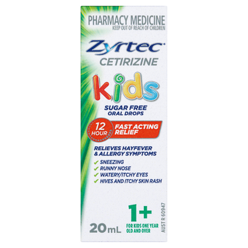 Zyrtec Kids Allergy & Hayfever Relief Antihistamine Oral Drops 20ml
