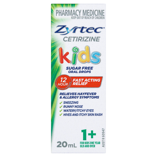 Zyrtec Kids Allergy & Hayfever Relief Antihistamine Oral Drops 20ml
