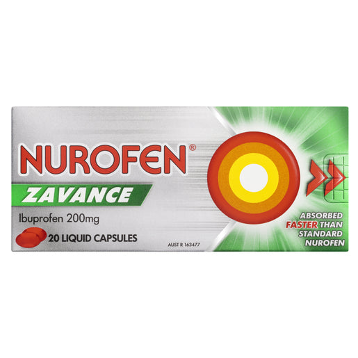 Nurofen Zavance Ibuprofen 200mg Liquid Capsules 20 capsules