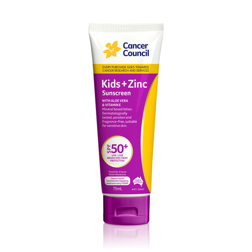 Cancer Council Kids + Zinc Sunscreen SPF50+ 75 ml
