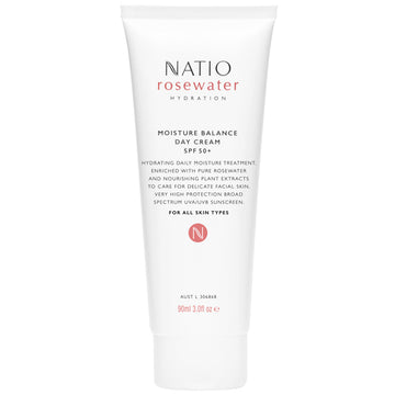 Natio Rosewater Moisture Balance Day Cream SPF50+ 90 ml
