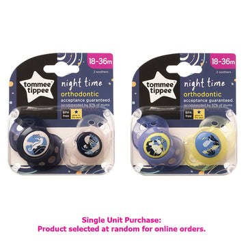 Tommee Tippee Closer to Nature Night Time Soothers 18-36 months 2 pack